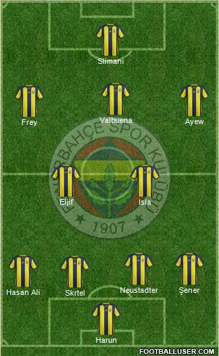 Fenerbahçe SK Formation 2018