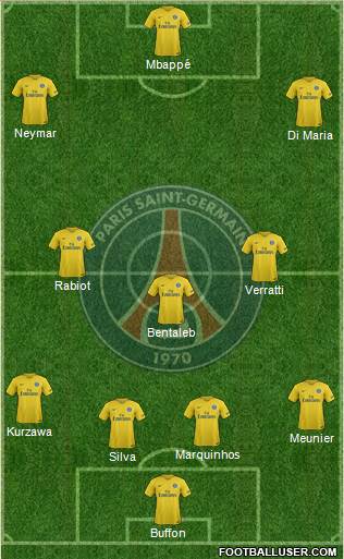 Paris Saint-Germain Formation 2018