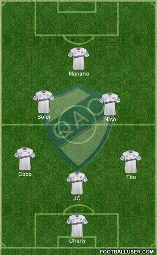 Quilmes 3-4-3 football formation