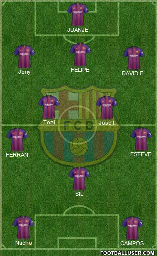 F.C. Barcelona Formation 2018