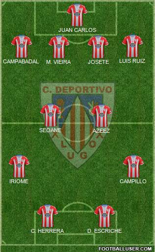 C.D. Lugo 4-4-2 football formation