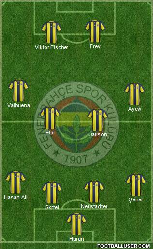 Fenerbahçe SK Formation 2018