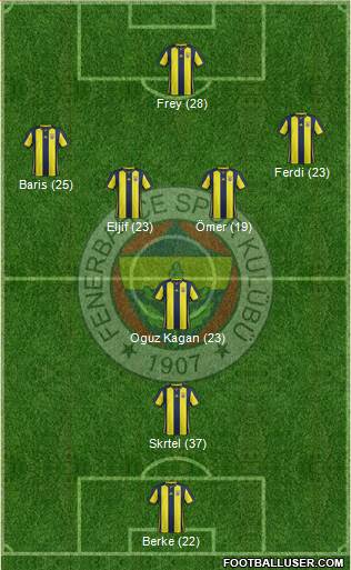 Fenerbahçe SK Formation 2018