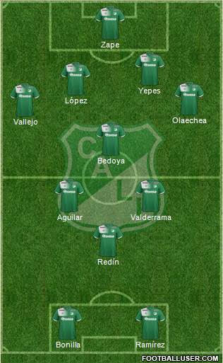 AC Deportivo Cali 4-4-2 football formation