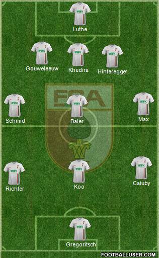 FC Augsburg Formation 2018