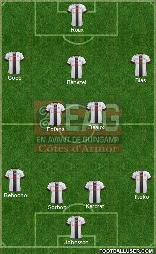 En Avant de Guingamp 4-2-3-1 football formation