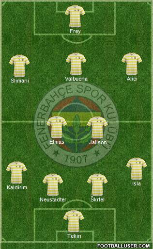 Fenerbahçe SK Formation 2018