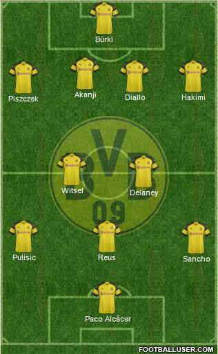 Borussia Dortmund Formation 2018