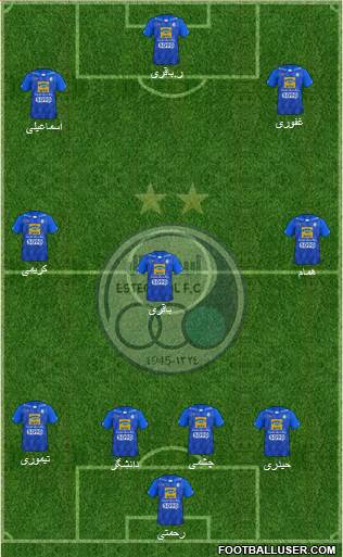 Esteghlal Tehran Formation 2018