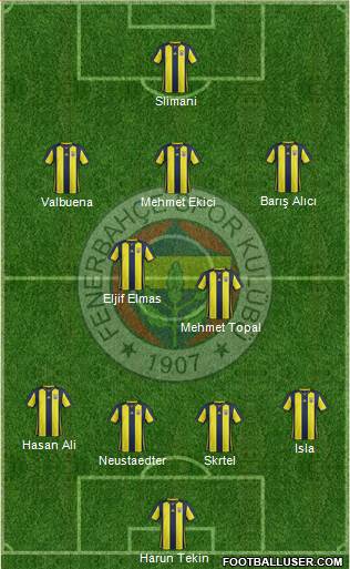 Fenerbahçe SK Formation 2018