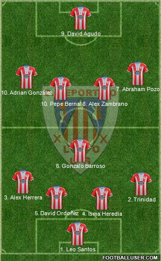 C.D. Lugo 4-1-4-1 football formation