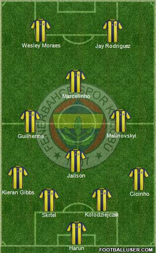 Fenerbahçe SK Formation 2018
