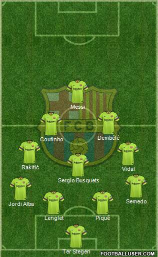 F.C. Barcelona Formation 2018