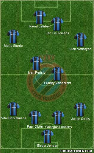 Club Brugge KV football formation