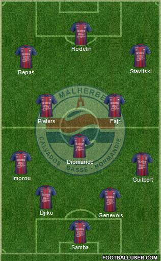 Stade Malherbe Caen Basse-Normandie football formation