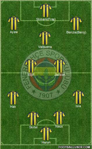 Fenerbahçe SK Formation 2018