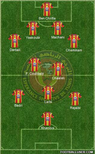 Espérance Sportive de Tunis 4-2-3-1 football formation