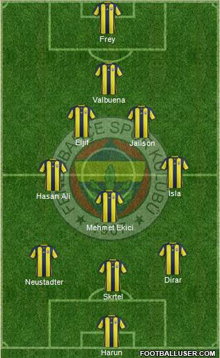 Fenerbahçe SK Formation 2018