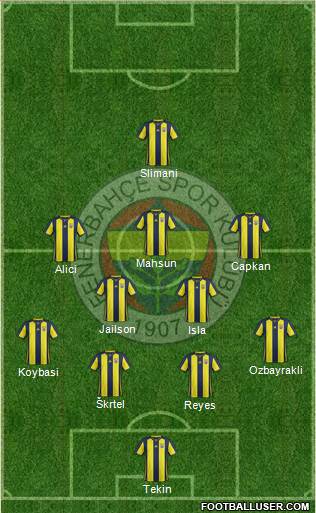 Fenerbahçe SK Formation 2018