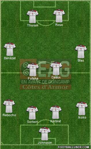 En Avant de Guingamp 4-4-2 football formation