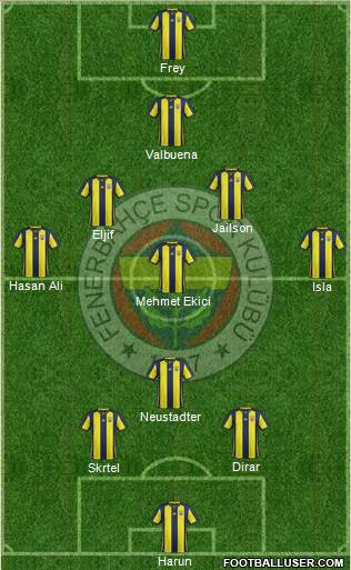 Fenerbahçe SK Formation 2018