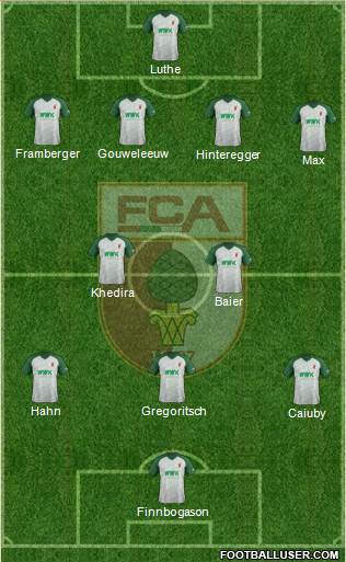 FC Augsburg Formation 2018