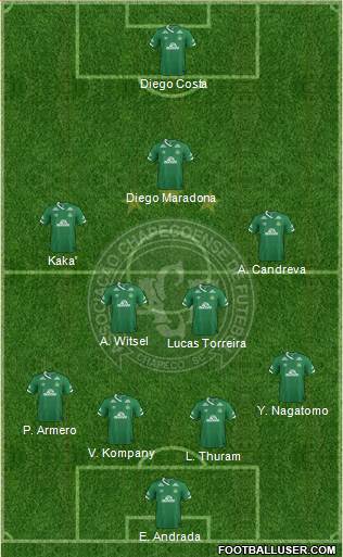 A Chapecoense F 4-5-1 football formation