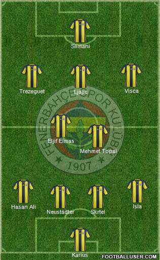Fenerbahçe SK Formation 2018