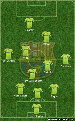F.C. Barcelona Formation 2018
