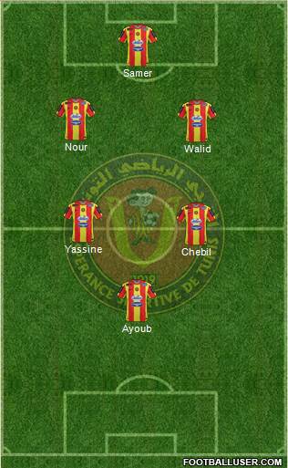 Espérance Sportive de Tunis 4-4-2 football formation