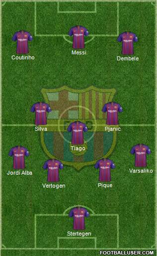 F.C. Barcelona Formation 2018