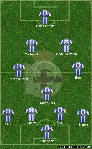 R.C. Deportivo de La Coruña S.A.D. Formation 2018