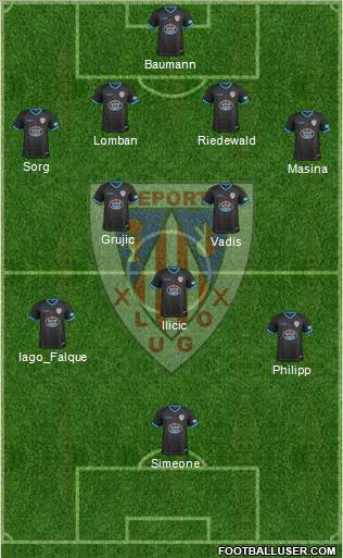 C.D. Lugo 4-5-1 football formation