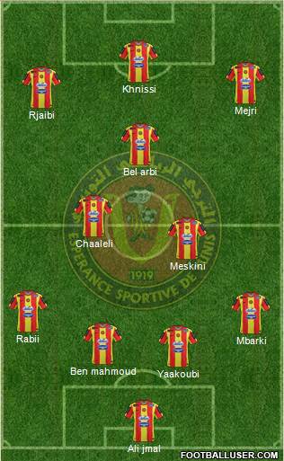 Espérance Sportive de Tunis 4-3-3 football formation