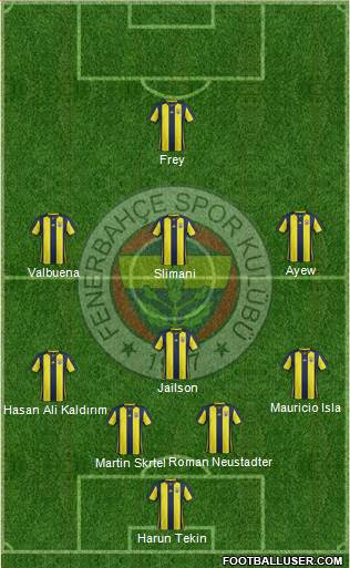Fenerbahçe SK Formation 2019