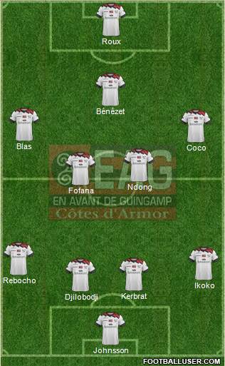 En Avant de Guingamp 4-4-1-1 football formation