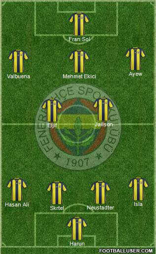 Fenerbahçe SK Formation 2019