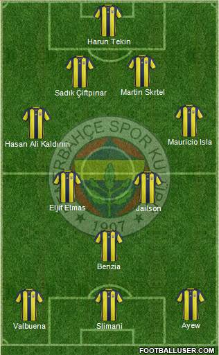Fenerbahçe SK Formation 2019