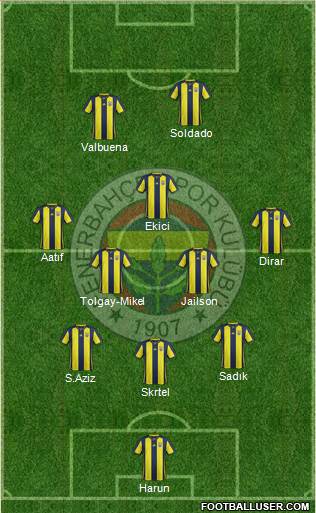 Fenerbahçe SK Formation 2019