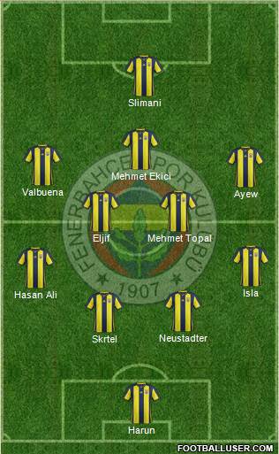Fenerbahçe SK Formation 2019