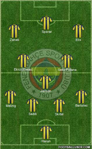 Fenerbahçe SK Formation 2019