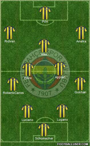 Fenerbahçe SK Formation 2019