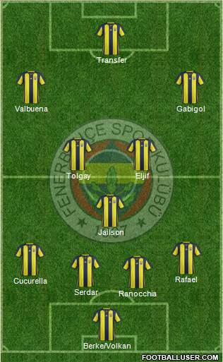Fenerbahçe SK Formation 2019