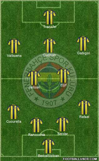 Fenerbahçe SK Formation 2019