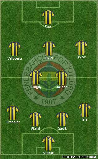 Fenerbahçe SK Formation 2019