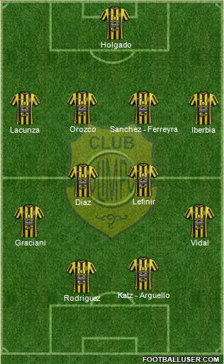 Olimpo de Bahía Blanca football formation