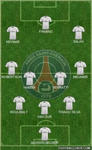 Paris Saint-Germain Formation 2019