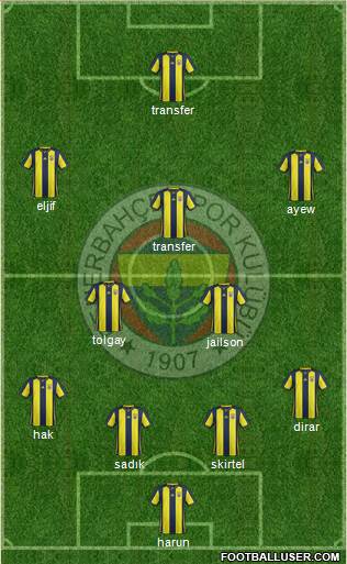 Fenerbahçe SK Formation 2019