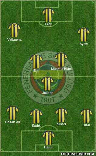 Fenerbahçe SK Formation 2019