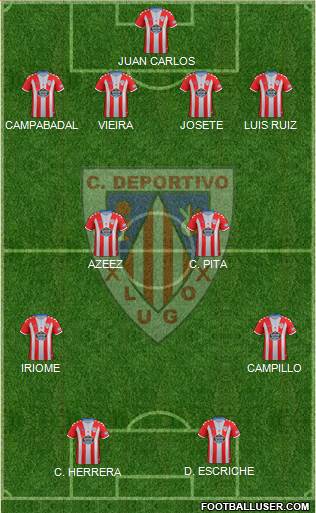 C.D. Lugo 4-4-2 football formation